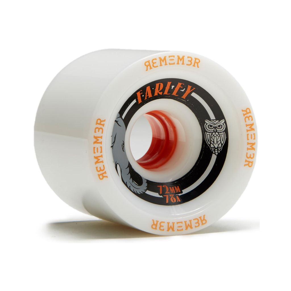 Remember Collective Farley 72mm 78a White longboard wheel