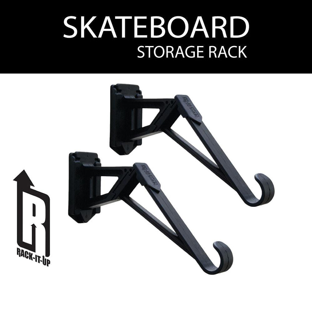 RackItUp Skateboard Longboard Snowboard Wall Storage Brackets