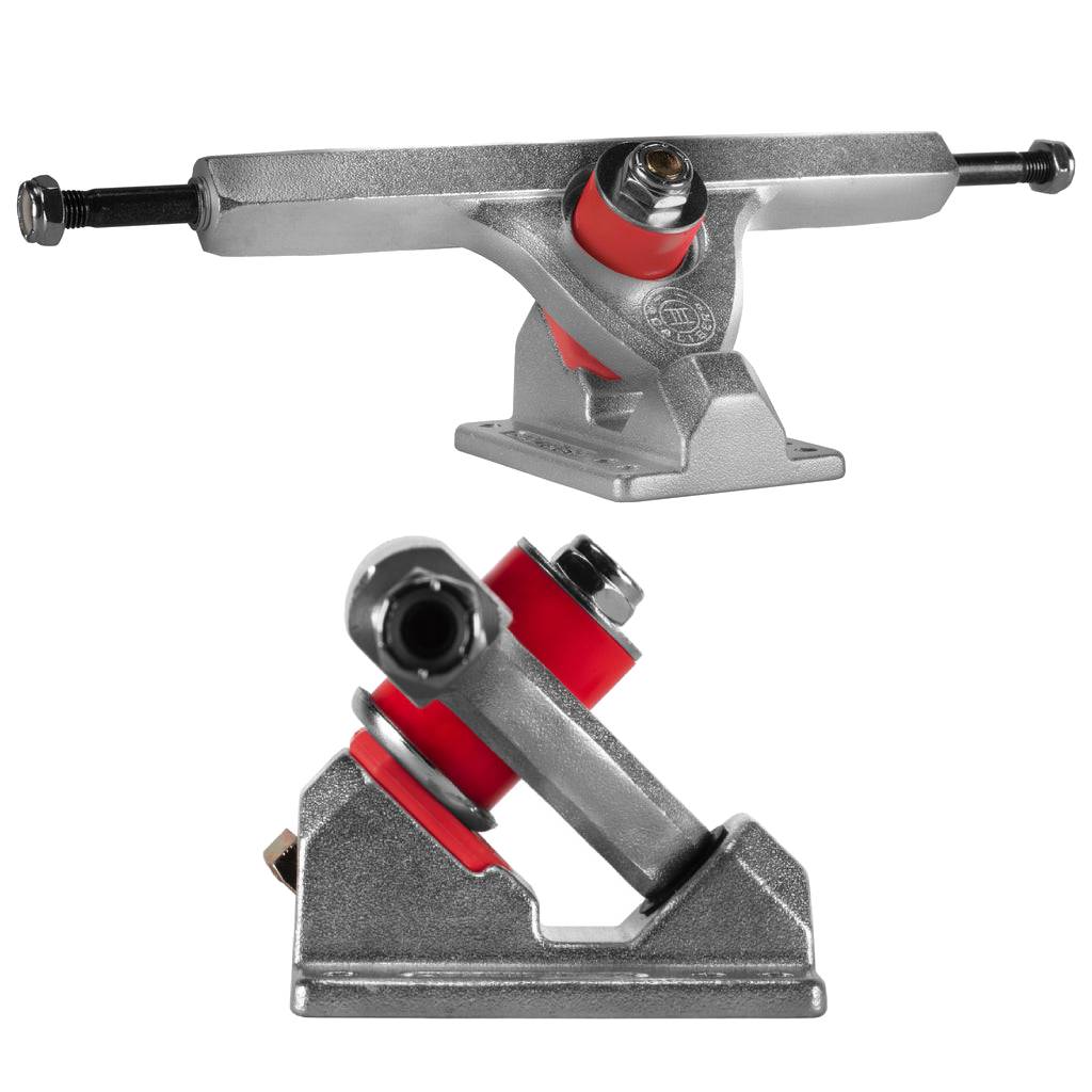 Caliber III 10" 44° Rakeless Raw longboard trucks