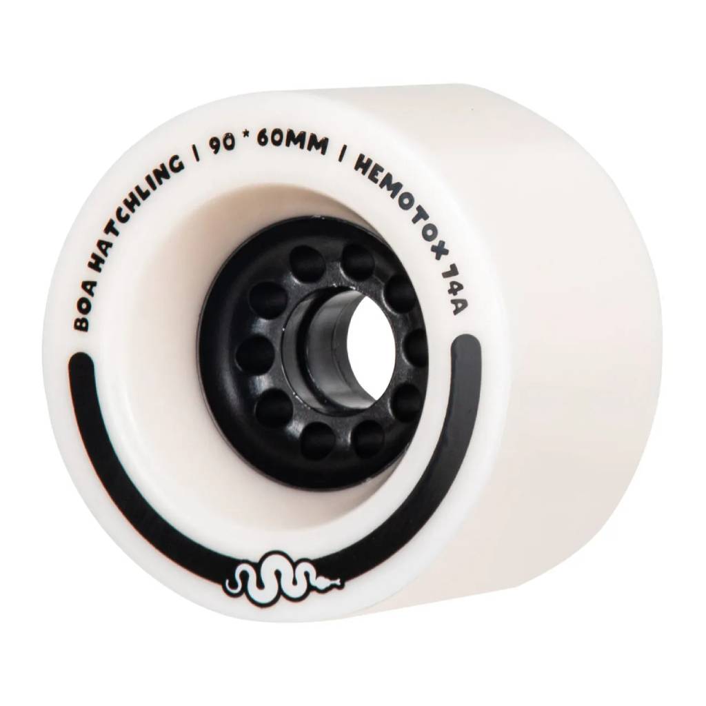 Boa Hatchling V3 90mm 74a White Longboard Wheels ideal For LDP Or Electric Longboards