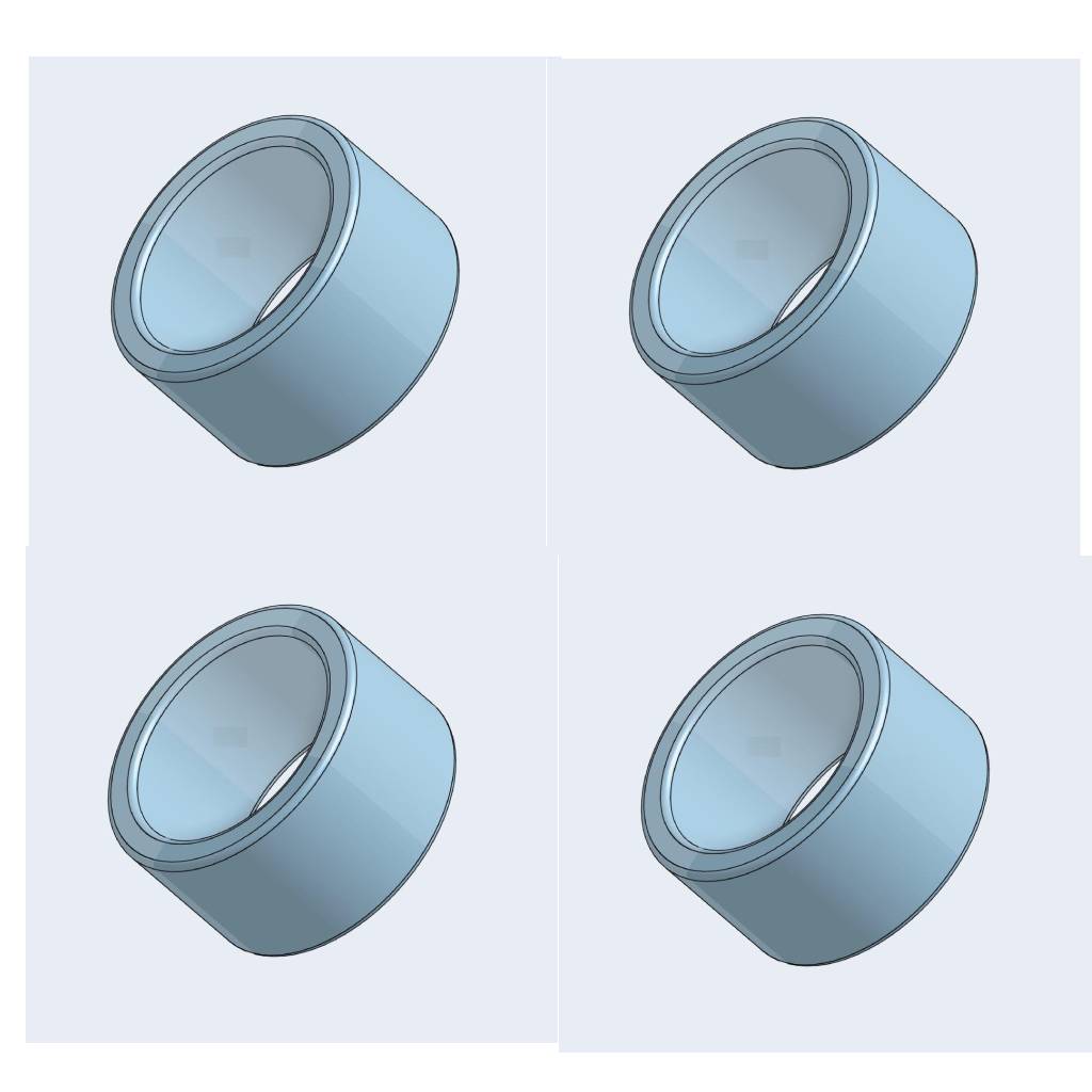 Hopkin CNC truck axle spacers 5mm (set of 4)