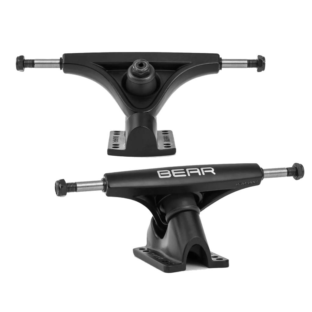 Bear Grizzlies 130mm Gen 6 black 50 and 40 degree split longboard trucks