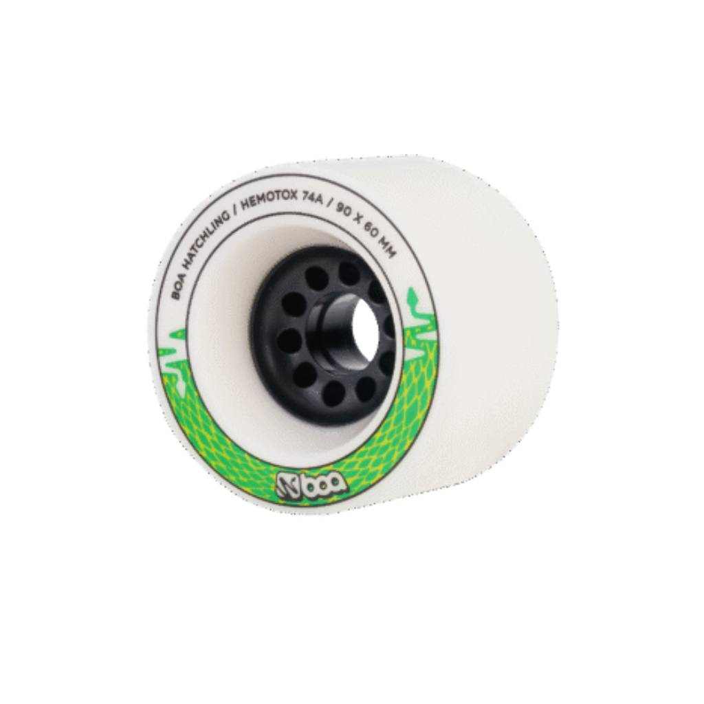 Boa Hatchling V3 90mm 74a White Longboard Wheels ideal For LDP Or Electric Longboards
