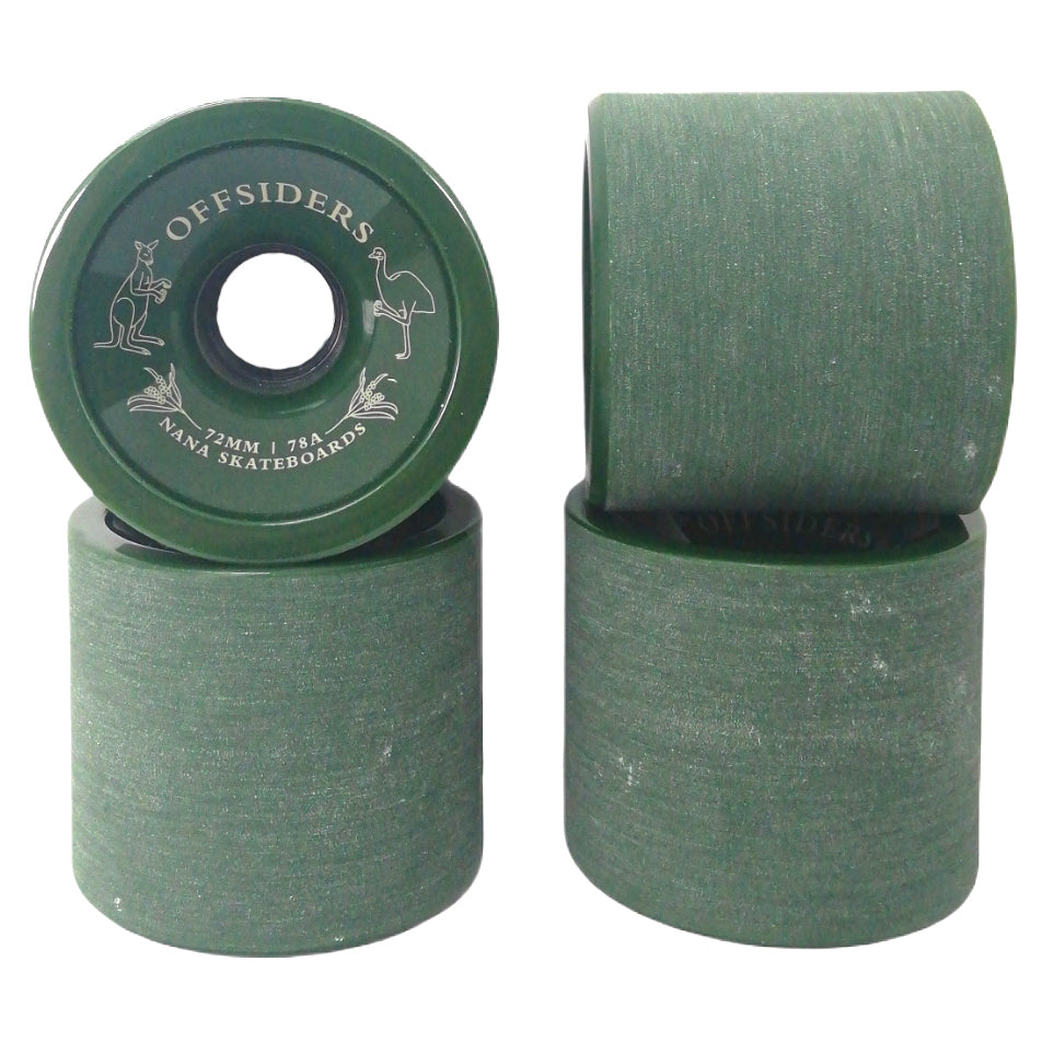 Nana Offsiders 72mm 78a green downhill wheels