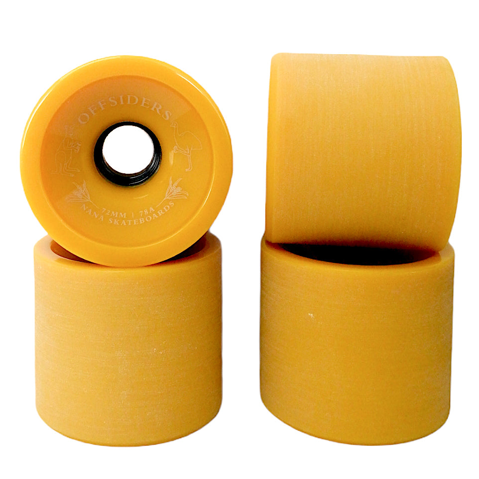 Nana Offsiders 72mm 78a yellow downhill wheels