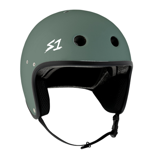 S-One Retro Lifer E-Helmet in Ambush Green Matte