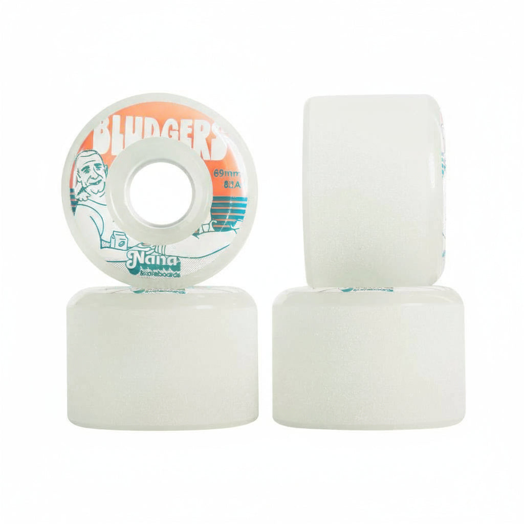 Nana Bludgers 69mm 82a longboard wheel in white