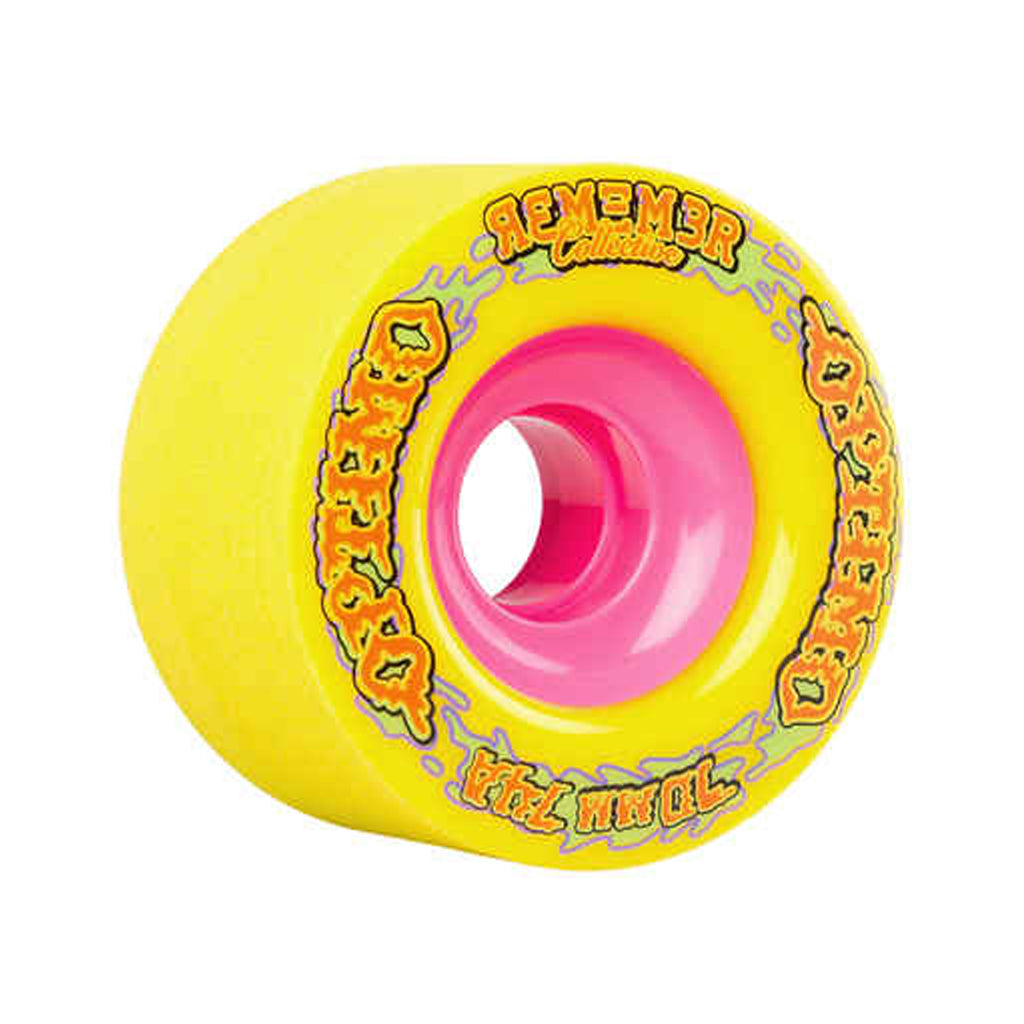 Remember Collective Optimo 70mm 74a Yellow longboard wheels