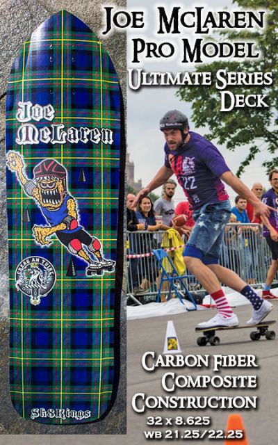 SK8Kings Ultimate Carbon Fiber Joe McLaren pro slalom deck - 32 x 8 5/8