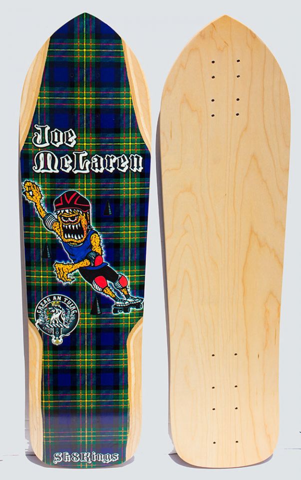 SK8 KINGS JOE MCLAREN スラロームスケートボード SK8Kings Axe Woody Joe McLaren pro slalom deck - 32 x 8 5/8