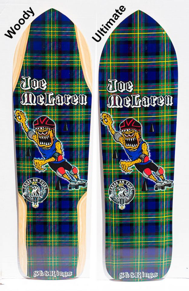 SK8 KINGS JOE MCLAREN スラロームスケートボード SK8Kings Axe Woody Joe McLaren pro slalom deck - 32 x 8 5/8