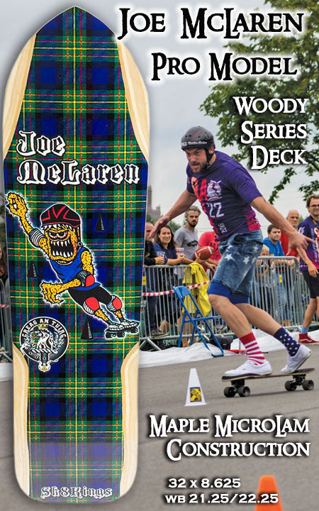 SK8Kings Axe Woody Joe McLaren pro slalom deck - 32 x 8 5/8