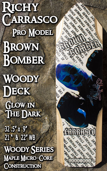 SK8Kings Richy Carrasco Brown Bomber Pro maple slalom deck - 32.5 x 9