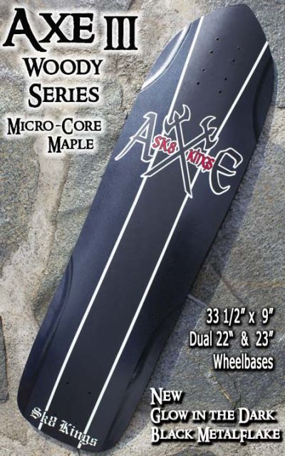 SK8Kings Axe III woody maple series slalom deck - 33.5 x 9