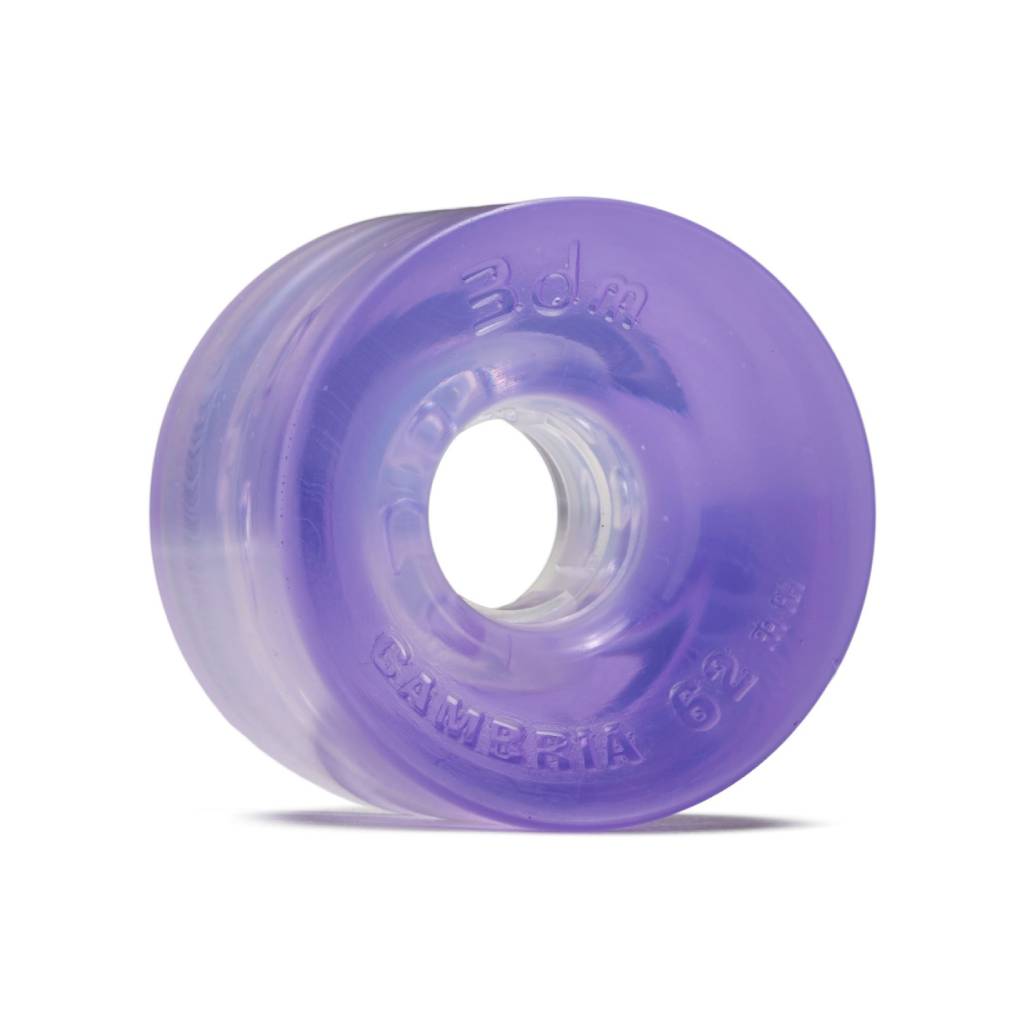 Seismic 3DM Cambria 62mm 84a clear purple longboard wheels