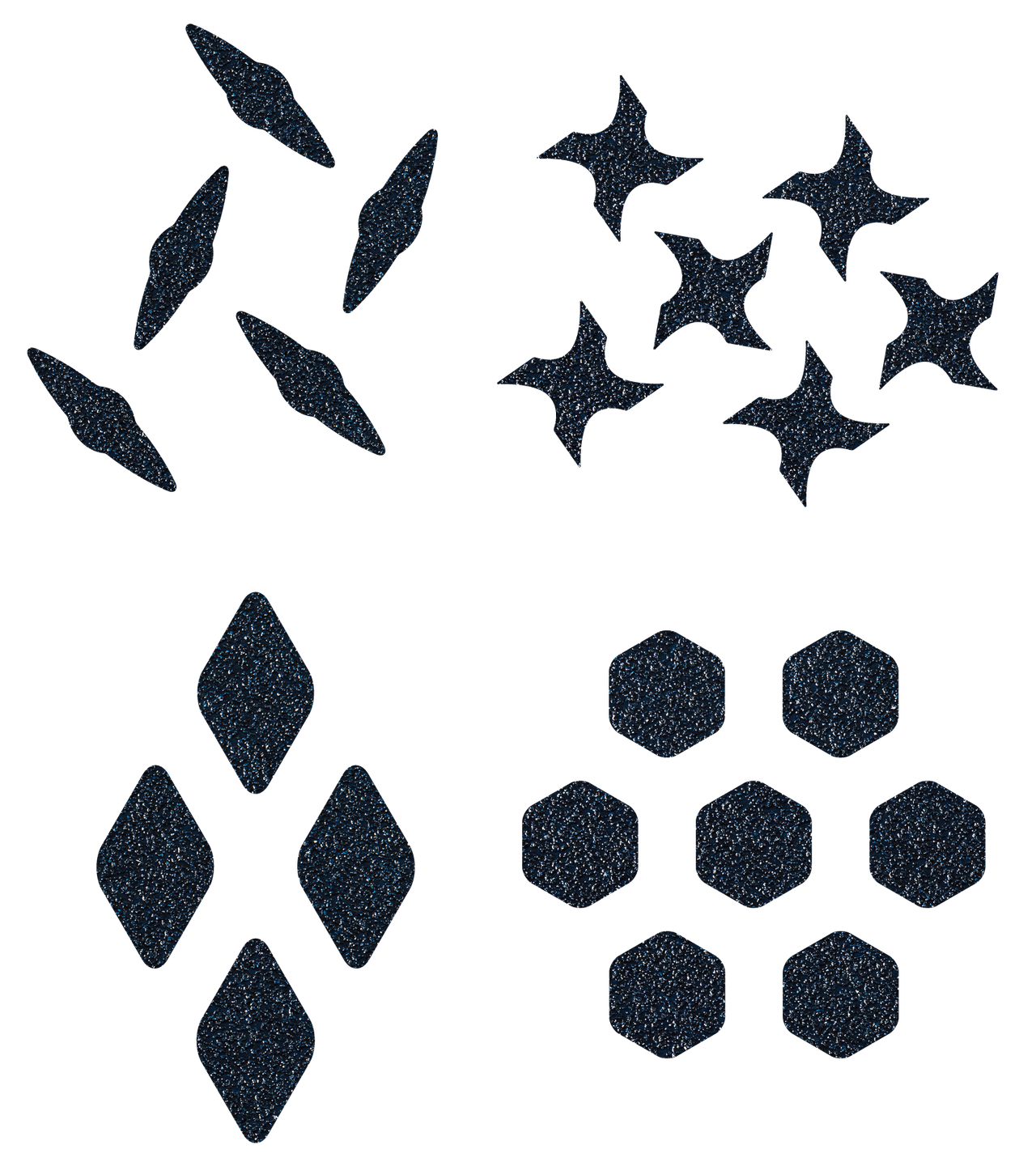 Lokton Griptape 60 grit, Lasercut Hole Pieces, Pack of 50