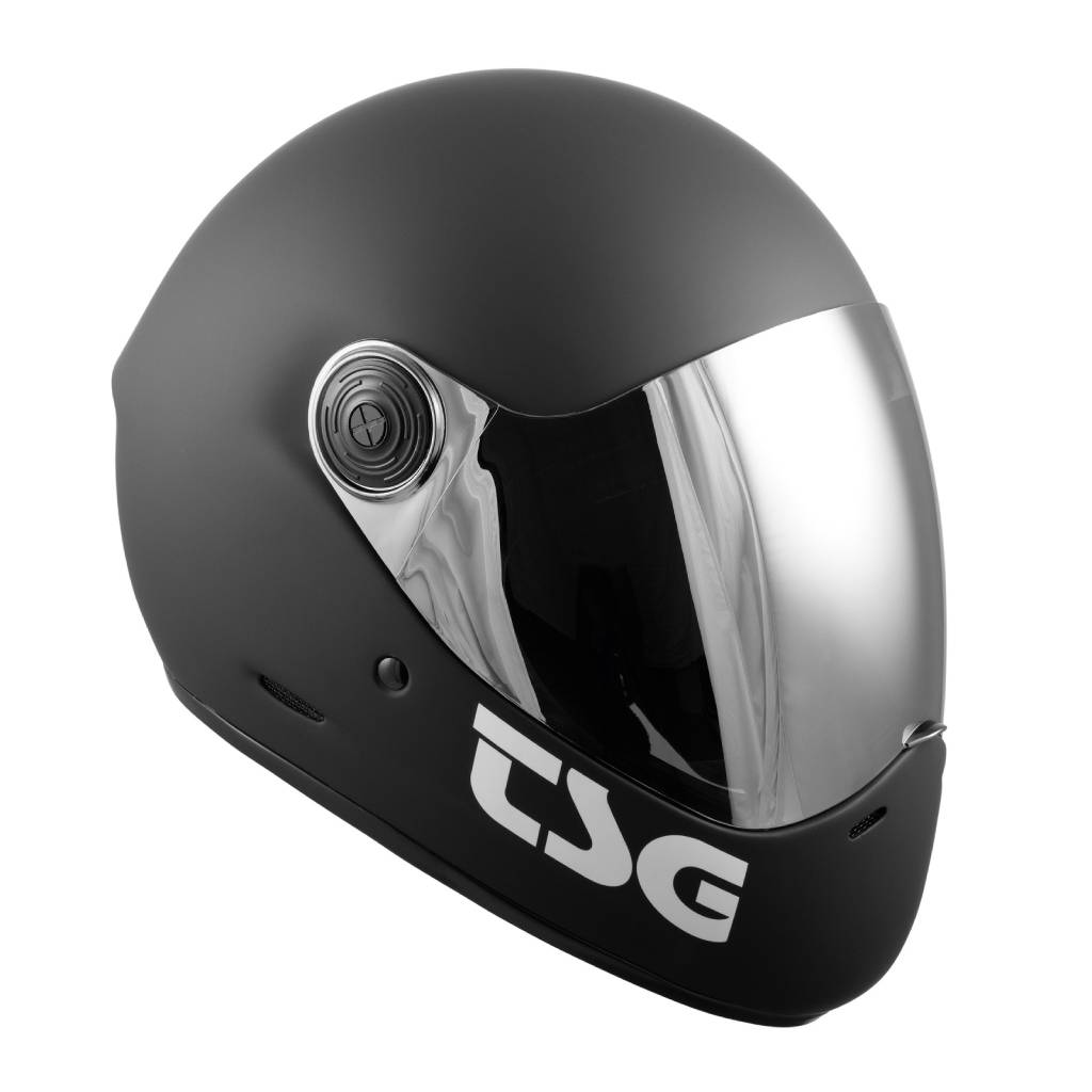 TSG Pass Pro downhill fullface helmet in Matt Black