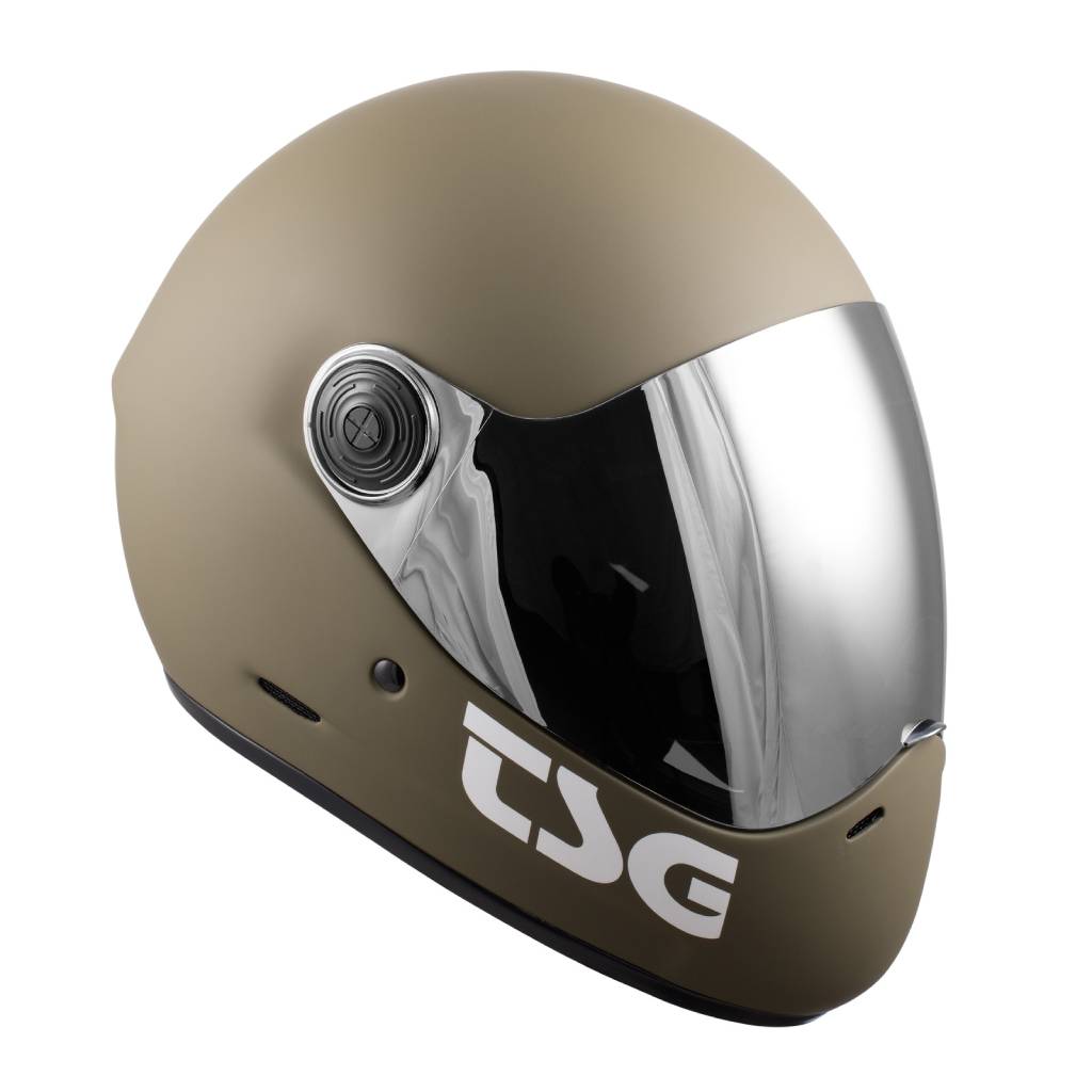 TSG Pass Pro downhill fullface helmet in Matt Firwood