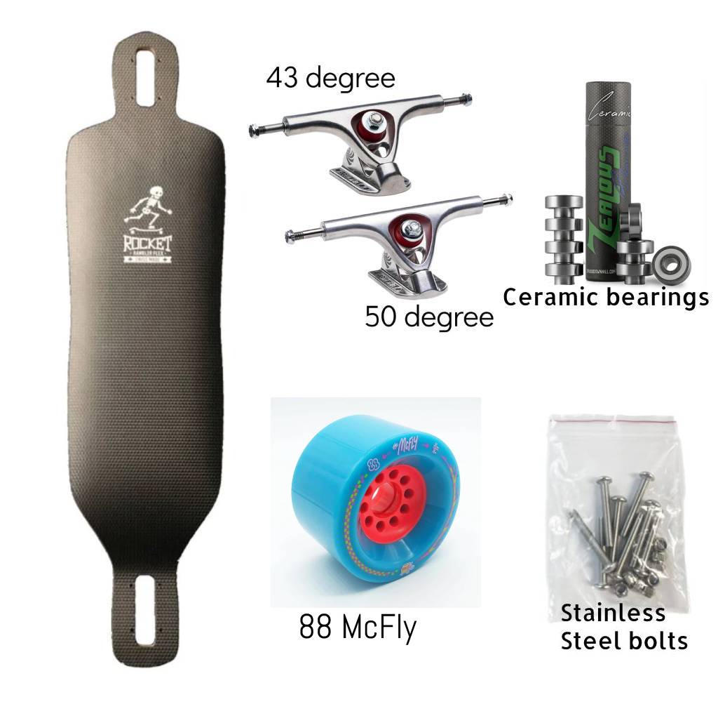 Rocket Rambler longboard complete with McFlys