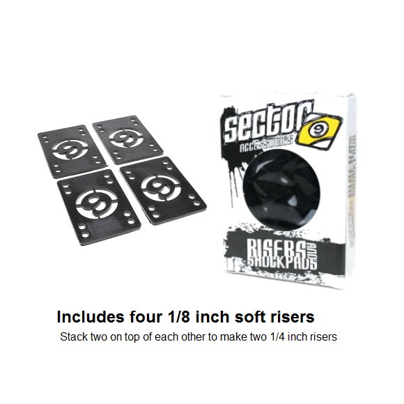 Sector 9 1/8" risers (pack of 4)